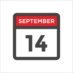 September 14 calendar icon with day and month