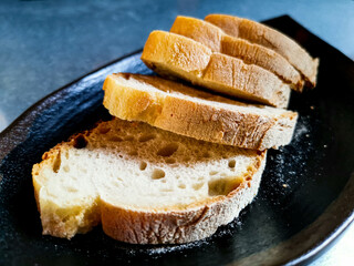 French baguette bread on table