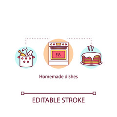 Homemade dishes concept icon