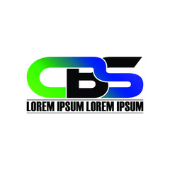 CBS letter monogram logo design vector