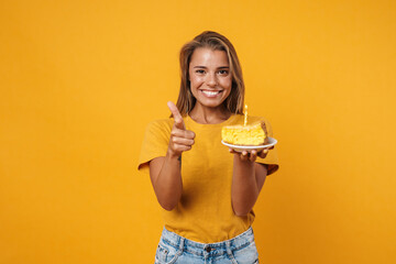 Beautiful happy young girl wearing casual clothes