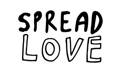 Hand drawn quotation about love. Handwritten text isolated on white background. Lettering composition for valentine's day greeting card or poster