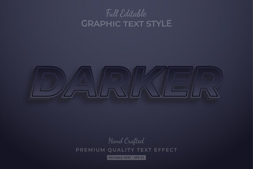 Darker Editable 3D Text Style Effect Premium
