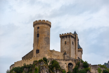 Fototapeta na wymiar Castle of Foix, Cathar country, Ariege, Midi pyrenees, France.
