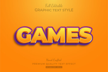 Games Title Editable 3D Text Style Effect Premium