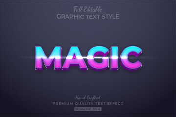Gradient Magic Editable 3D Text Style Effect Premium