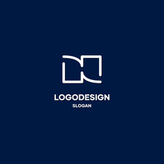 Minimal N logo design material. logo design material with abstract shapes. modern, minimal and trendy logo concept. vector