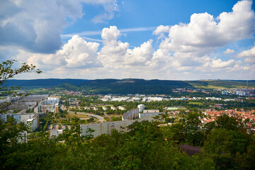 Fototapeta na wymiar panorama of the city of Jena in Sunny weather