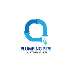 Pipe Plumbing logo vector Design Template,Plumbing logo vector design template. water pipe logo design.Leaking water logotype,Design Concept, Creative Symbol, Icon