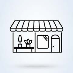 set of flowers and florist tools in a flat style. Flower icons, bright ribbons, tools and bouquets. Showcase floral shop, floral counter. Simple modern icon design illustration.