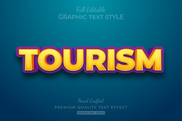 Tourism Editable 3D Text Style Effect Premium