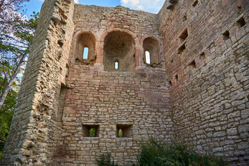 Fototapeta na wymiar the ruins of lobdeburg castle in Jena