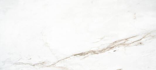 Marbled background banner panorama - High resolution white brown beige Carrara marble stone texture - obrazy, fototapety, plakaty