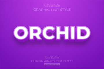 Orchid purple Editable 3D Text Style Effect Premium