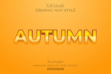 Autumn Editable 3D Text Style Effect Premium