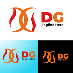 DG's initials logo in orange adds to the firmness of a company