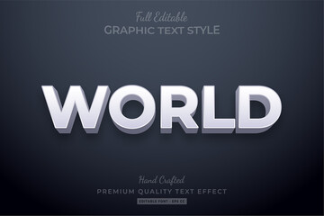 World elegant Editable 3D Text Style Effect Premium