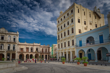 Fototapeta na wymiar Old plaza place in Havana, Cuba