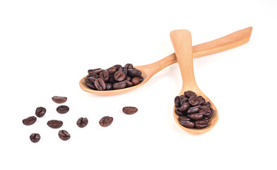 Obraz premium coffee beans isolated on white background