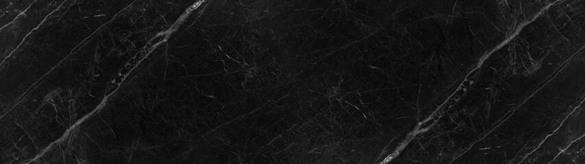 Black dark white abstract marble granite natural stone texture background banner panorama - obrazy, fototapety, plakaty