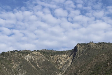 clouds over the mountains