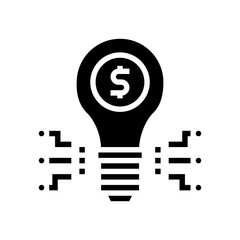 investment idea glyph icon vector. investment idea sign. isolated contour symbol black illustration