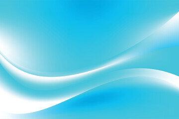 Abstract Smooth Fresh Blue Wavy Background Design Template Vector, Blurry Soft Blue Mesh Gradient Background