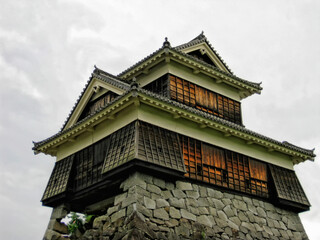 【熊本県】熊本市　被災した熊本城の戌亥櫓