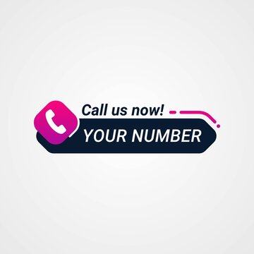 Call Us Now Button Logo Sign And Symbol Vector Illustration