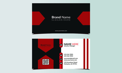 Naklejka na ściany i meble Creative, Clean and Visit Business Card Template