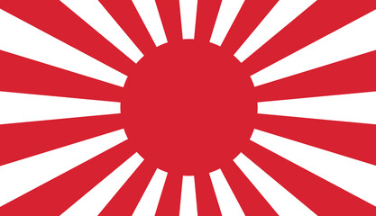 日の丸のイラスト　和風背景装飾　大日本帝国　国旗