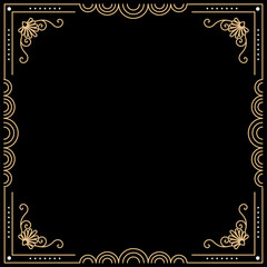 Beautiful Art Deco frame, deisgn vector template