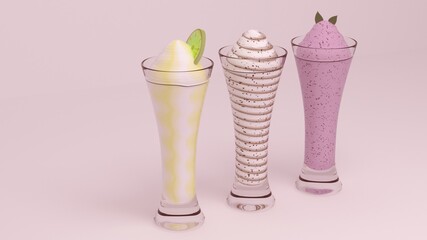 pink ice cream