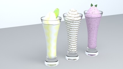 ice cream in glass