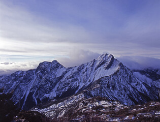 Yushan main peak winter snow Taiwan