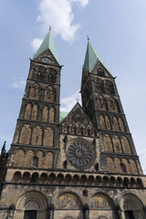 Fototapeta na wymiar Bremen, Germany - August 16, 2019: old gothic church 