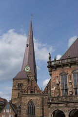 Bremen, Germany - August 16, 2019: old city hall building and 