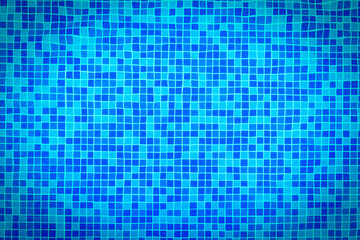 Top view, Blurred texture of swimming pool tiles for background or cover decorative.