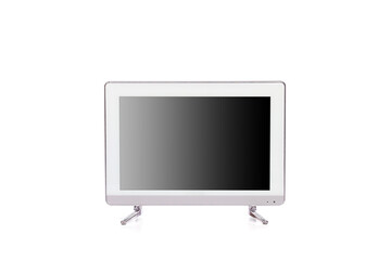 LCD television monitor with clipping path isolated on white background. TV flat screen lcd