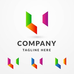 Abstract Colorful U Logo