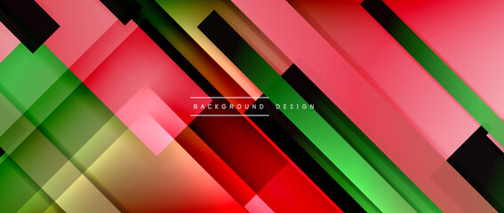 Dynamic lines on fluid color gradient. Trendy geometric abstract background for your text, logo or graphics