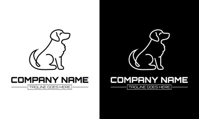 Ilustration vector graphic of  Line dog icon - linear concept sign or logo element
