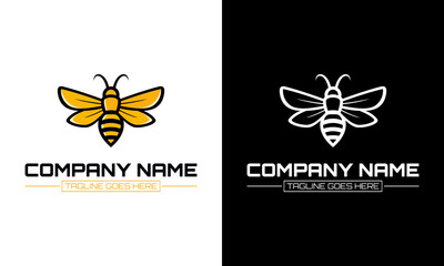 Ilustration vector graphic of Bee concepts logo vector graphic abstract template