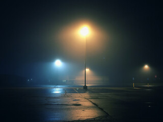 Foggy parking lot © Steve