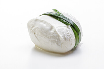 mozzarella cheese isolated on white background
