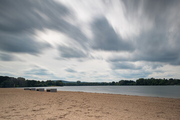 Beach in Germany by ebbe stormy and sunny 