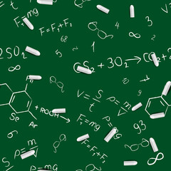 Seamless pattern with numbers for school design. EPS10