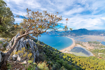  Iztuzu Beach view from hill in Dalyan Village of Mugla Province