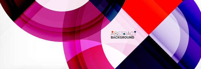 Obraz premium Round shapes, triangles and circles. Modern abstract background