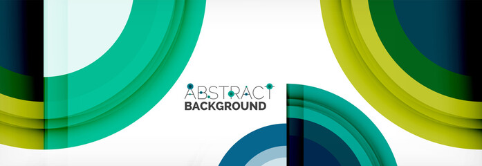 Obraz premium Round shapes, triangles and circles. Modern abstract background